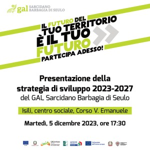 EVENTO DI PRESENTAZIONE DELLA STRATEGIA DI SVILUPPO LOCALE PER LA DEFINIZIONE DEL PIANO D&#039;AZIONE DEL GAL PER IL PERIODO DI PROGRAMMAZIONE 2023/2027